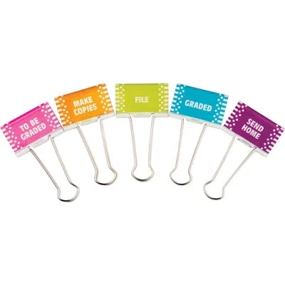 Teacher Created Resources Teacher Created Classroom Management Large Binder Clips In Blue;green;pink