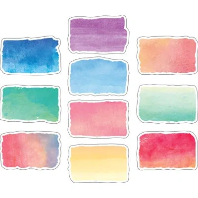Teacher Created Resources Watercolor Accents In Blue;green;pink