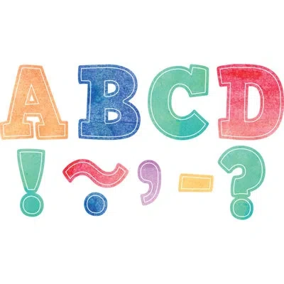 Teacher Created Resources Watercolor Bold Block Magnetic Letters