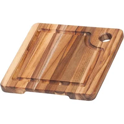 Teakhaus Square Teak Wood Cutting & Serving Board, Hand Grip