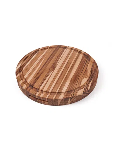 Teakhaus Traditional 18" Round Carving Board In Brown