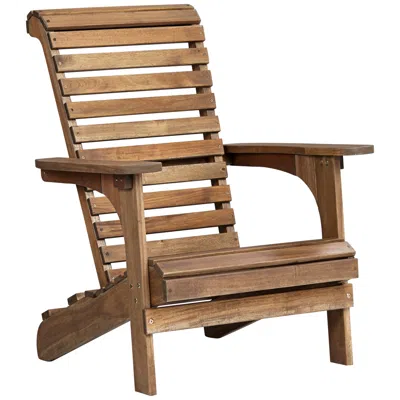 Teal Island Designs Kenneth Natural Wood Adirondack Chair