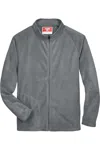 Team 365 Campus Microfleece Jacket In Gray