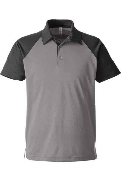 Team 365 Command Snag-protection Colorblock Polo In Gray