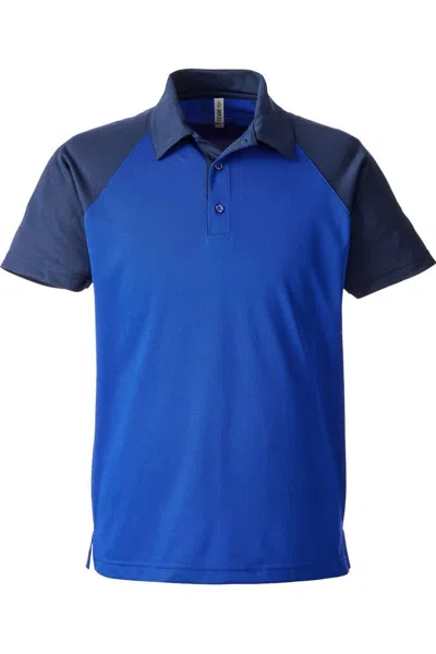 Team 365 Command Snag-protection Colorblock Polo In Blue