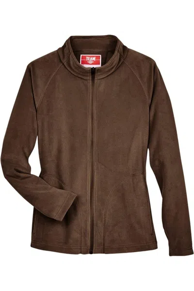 Team 365 Women's Campus Microfleece Jacket In Brown