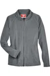 Team 365 Women's Campus Microfleece Jacket In Gray