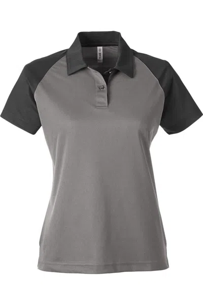 Team 365 Women's Command Snag-protection Colorblock Polo In Gray
