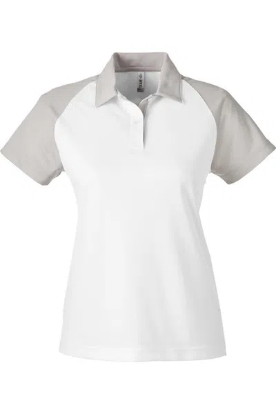 Team 365 Women's Command Snag-protection Colorblock Polo In White