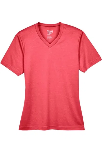 Team 365 Women's Sonic Heather Performance T-shirt In Red