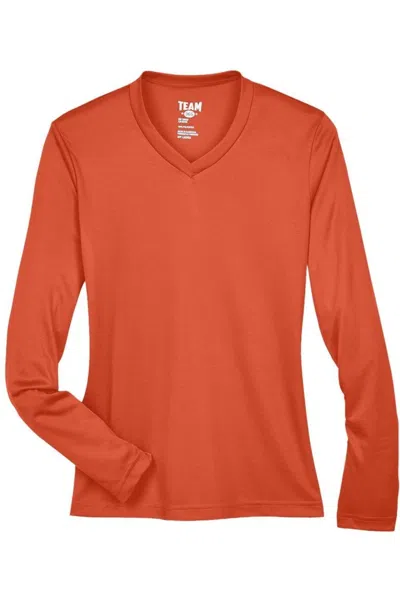 Team 365 Women's Zone Performance Long Sleeve T-shirt In Brown
