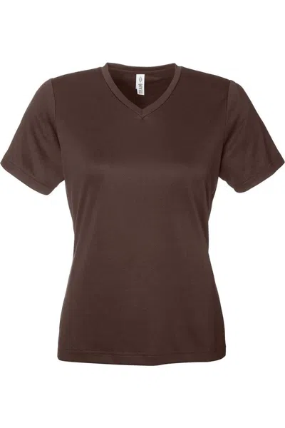 Team 365 Women's Zone Performance Mesh T-shirt In Brown
