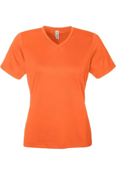 Team 365 Women's Zone Performance Mesh T-shirt In Orange