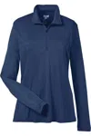 Team 365 Women's Zone Performance Quarter-zip Pullover In Blue