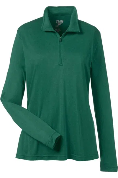 Team 365 Women's Zone Performance Quarter-zip Pullover In Green
