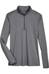 Team 365 Women's Zone Sonic Heather Performance Quarter-zip Pullover In Multi