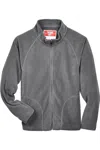 Team 365 Youth Campus Microfleece Jacket In Gray