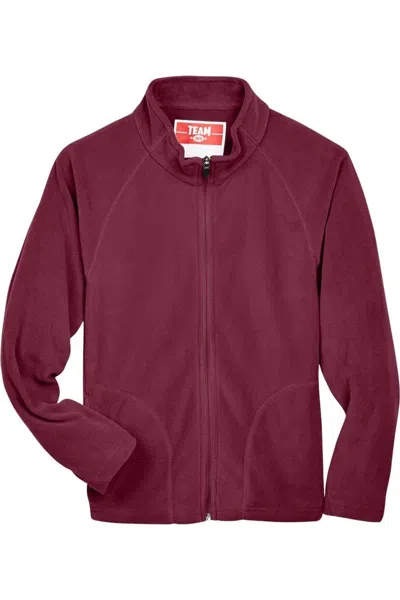 Team 365 Kids' Youth Campus Microfleece Jacket In Burgundy