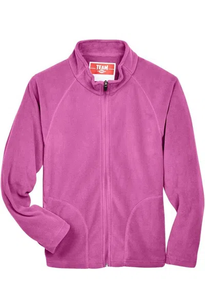 Team 365 Kids' Youth Campus Microfleece Jacket In Pink