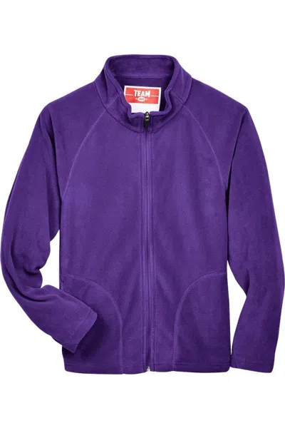 Team 365 Kids' Youth Campus Microfleece Jacket In Purple