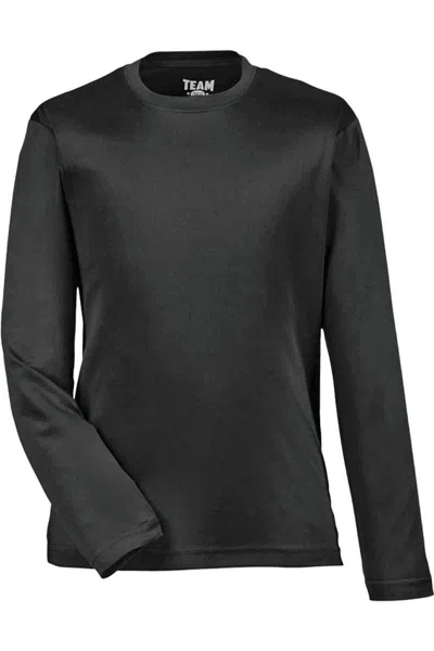 Team 365 Kids' Youth Zone Performance Long Sleeve T-shirt In Black