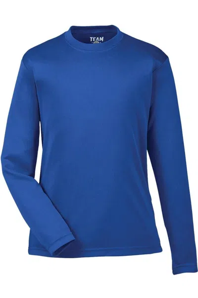 Team 365 Kids' Youth Zone Performance Long Sleeve T-shirt In Blue