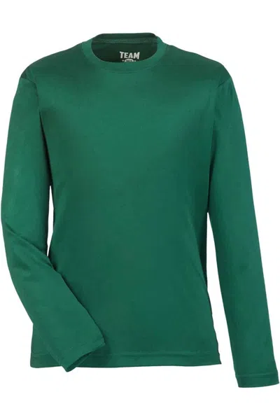 Team 365 Kids' Youth Zone Performance Long Sleeve T-shirt In Green