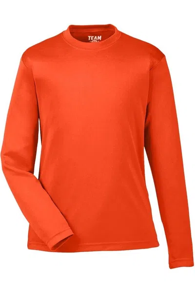 Team 365 Kids' Youth Zone Performance Long Sleeve T-shirt In Orange