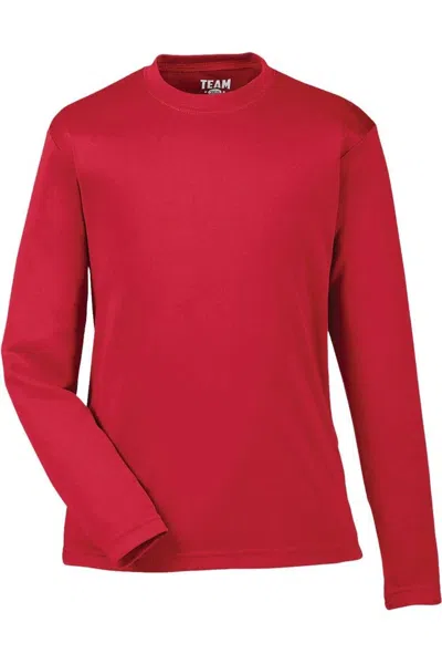 Team 365 Kids' Youth Zone Performance Long Sleeve T-shirt In Red