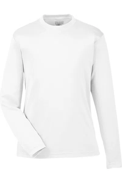 Team 365 Kids' Youth Zone Performance Long Sleeve T-shirt In White