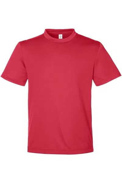 Team 365 Kids' Youth Zone Performance Mesh T-shirt In Pink
