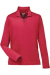 Team 365 Youth Zone Performance Quarter-zip Pullover In White