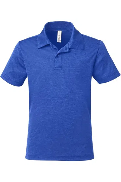 Team 365 Youth Zone Sonic Heather Performance Polo In Blue