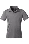 Team 365 Youth Zone Sonic Heather Performance Polo In Gray