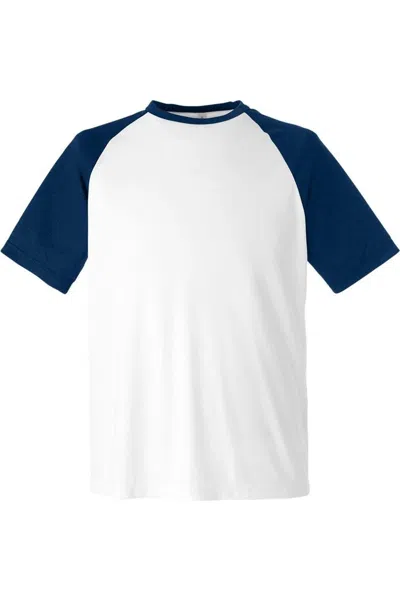 Team 365 Zone Colorblock Raglan T-shirt In White
