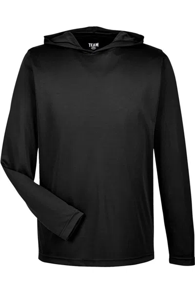 Team 365 Zone Performance Hooded T-shirt In Black