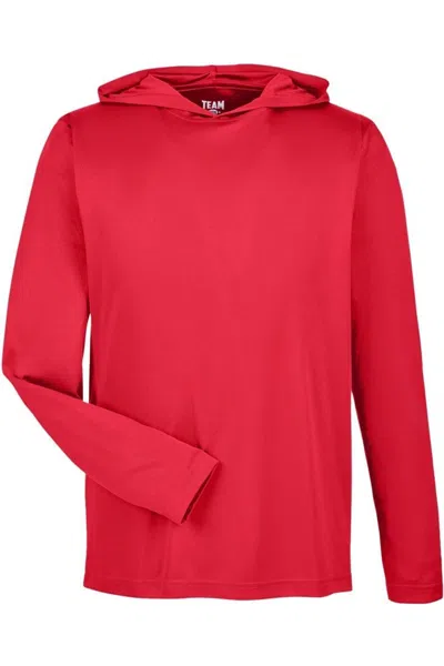 Team 365 Zone Performance Hooded T-shirt In Red