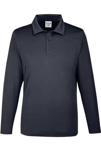 Team 365 Zone Performance Long Sleeve Polo In Black