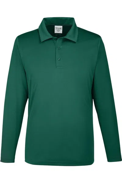 Team 365 Zone Performance Long Sleeve Polo In Green