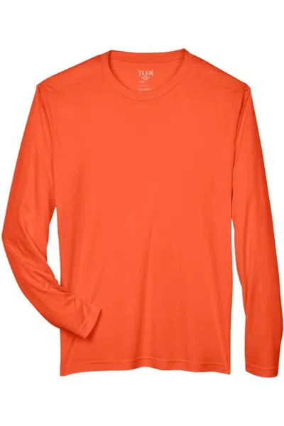 Team 365 Zone Performance Long Sleeve T-shirt In Orange