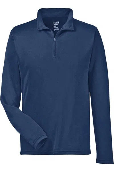 Team 365 Zone Performance Quarter-zip Pullover In Blue