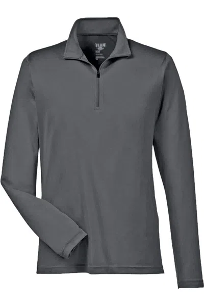 Team 365 Zone Performance Quarter-zip Pullover In Gray