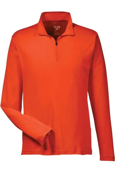 Team 365 Zone Performance Quarter-zip Pullover In Orange