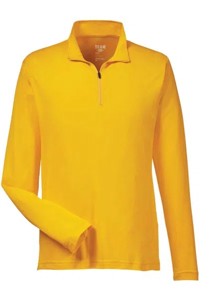 Team 365 Zone Performance Quarter-zip Pullover In Yellow