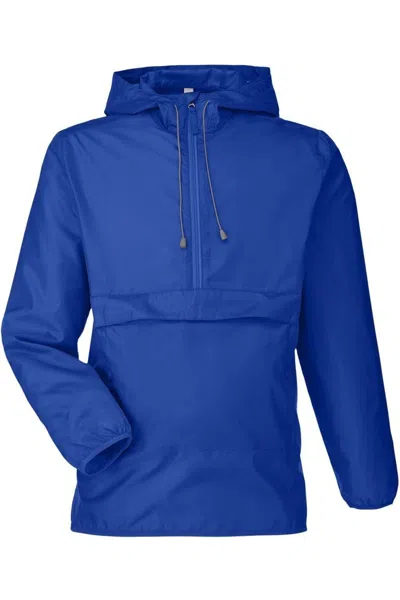 Team 365 Zone Protect Packable Anorak Jacket In Blue