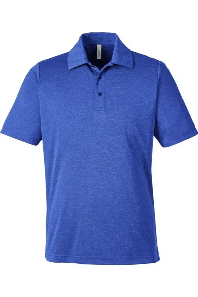 Team 365 Zone Sonic Heather Performance Polo In Blue