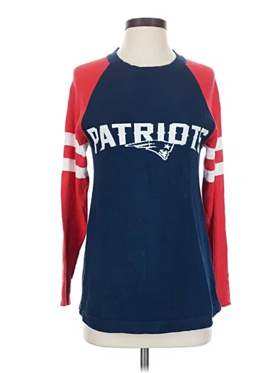 Pre-owned Team Apparel Long Sleeve Top Blue Crew Neck Tops