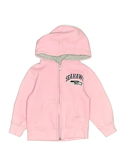 Pre-owned Team Apparel Kids' Zip Up Hoodie In Pink