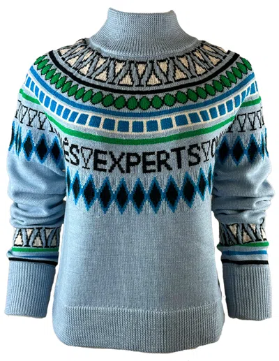 Team Event Women's "après Experts Only" Fair Isle Color: Cornice Blue/ Multi