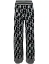 Team Event Women's Black / Blue Te Logo Jacquard Après Ski Knit Pant, Black/snow In Black/blue